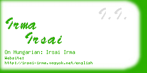 irma irsai business card